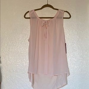 Merona XXL Pink Sleeveless Blouse Top see-thru